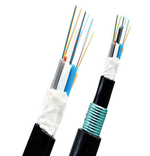 Group of armored and non-armored loose tube fiber optic cables