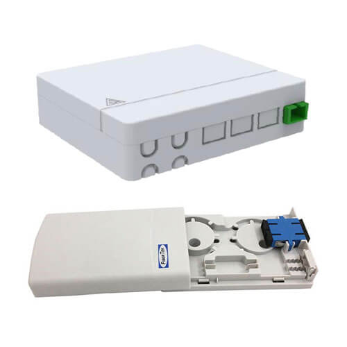 Mini Wall Mount Fiber Optic Patch Panel with SC Duplex Singlemode Adapter