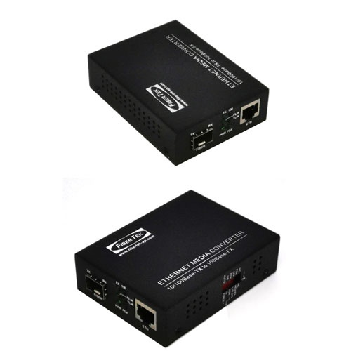 A group of Fast Ethernet to Fiber Media Converters