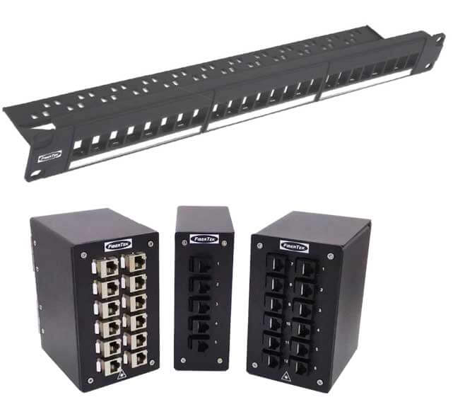 Rack Mount and DIN Rail Mount Ethernet Patch Panels