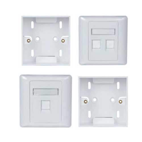 Ethernet faceplates UK type and back boxes