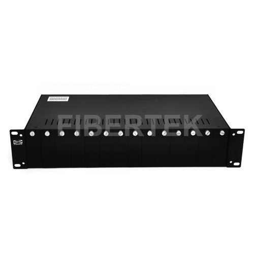 Front Panel of Fiber Media Converter Chassis