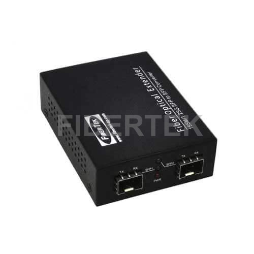 FCNCS-2SFP SFP to SFP Converter Extender Side View 1