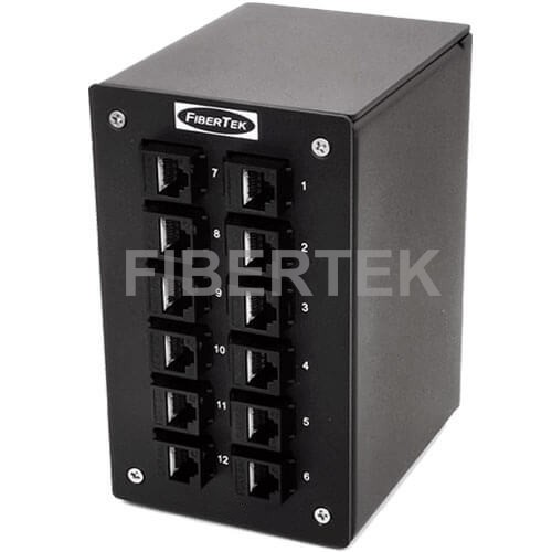 UTP CAT 6A DIN Rail Mount Ethernet Patch Panel Side View