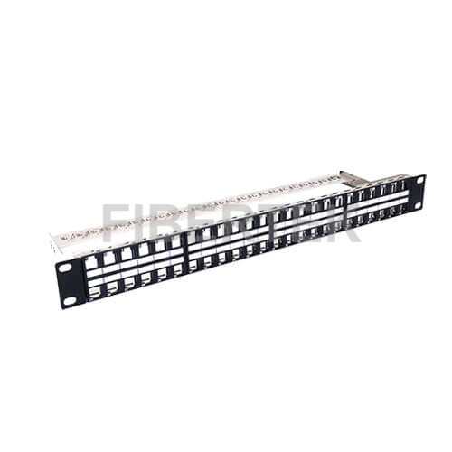 Side view of the FSTP-148BL-BK Ethernet Patch Panel